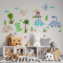 Dinosaur Wall Decals by Lipastick - Peel and Stick Palm Tree Dino Jurassic-Themed Stickers for Baby Nursery, Kids Room, Toddler Bedroom, Playroom, Daycare, Classroom Decor -S Size by TinyTreasures Baby Boutique