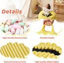 Bean Bag Chairs Teardrop Bean Bag Chair Beanbag Chair with Memory Foam Filled Machine Washable Cover for Living Room, Bedroom (Small,Yellow) by TinyTreasures Baby Boutique
