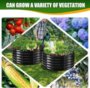 17" Tall Elevated Round Metal Rised Garden Bed- 3.3'x3.3' in Size and 0.8MM Thick Durable Planter Box for Vegetables Flowers Succulent at Patio/Garden Outdoor (Black, 3.3FT Diameter) by GreenHaven Gardens