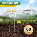 Landscape Staples 6 Inch 60 Pack, Garden Stakes Galvanized Garden Staples 11 Gauge, Plant Cover Stakes for Lawn Weed Barrier by CozyNest Decor
