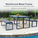 Aoodor 3-Piece Outdoor Patio Dining Set, Aluminum Furniture Set with 1 Rectangular Picnic Table and 2 Benches for Garden, Lawn, Yard by GreenHaven Gardens