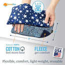 SunnyBay Small Microwave Heating Pad, Microwavable Versatile Cold/Heated Neck and Shoulder Wrap for Back Pain and More, Moist Heat Cotton-Fleece Pad, 6x11 Inches, Blue Star and Royal Flower, Pack of 2 by CozyNest Decor
