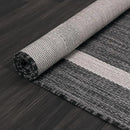 Bordered Outdoor Rug 9x12 Washable Outside Carpet for Indoor Patio Porch Waterproof Easy Cleaning Non Shedding Area Rugs Gray 9 x 12 by CozyNest Decor