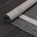 Bordered Outdoor Rug 5x7 Washable Outside Carpet for Indoor Patio Porch Waterproof Easy Cleaning Non Shedding Area Rugs Gray 5 x 7 by CozyNest Decor