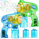 JOYIN 2 Bubble Guns Blaster Kit with 2 Solution for Kids, Automatic Bubble Maker Blower Machine for Party Favors, Birthday, Outdoor & Indoor Activity, Summer Toy by TinyTreasures Baby Boutique