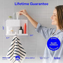 WallShelfie Bedside Wall Organizer - Room Decor, Dorm Room Essential, Floating Bedside Shelf Wall Mount, Makeup Organizer, Remote Control Holder, Room Accessories, Floating Shelves (White) by CozyNest Decor