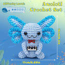 Pnytty Crochet Kit for Beginners, Crochet Animal Kits for Starters with Step-by-Step Video Tutorials, Blue Axolotl Knitting Kit with Easy-to-See Stitches Yarn, Crochet Hooks for Adults Easy Craft by TinyTreasures Baby Boutique
