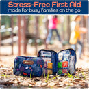 KeepGoing Travel First Aid Kit for Kids – 130 Pc. for Car, Home, Purse, Diaper Bag & Backpack with Latex-Free Bandages - Mini First Aid Kit Travel Size TSA-Approved by TinyTreasures Baby Boutique