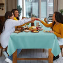 sancua Rectangle Tablecloth - 60 x 84 Inch - Stain and Wrinkle Resistant Washable Spring Table Cloth, Decorative Fabric Table Cover for Dining Tables, Buffet Parties and Camping, Turquoise by CozyNest Decor