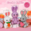 ekaus Crochet Kit for Beginners, Crochet Kit with Step-by-Step Video Tutorials, Crochet DIY Knitting Supplies for Adults Kids, Crochet Rabbits(45%+ Yarn) by TinyTreasures Baby Boutique