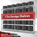 REIBII 69.8" W Storage Shelves 1510LBS Wire Shelving Unit 5 Tier Metal Shelving for Storage Rack Shelves Adjustable Heavy Duty Garage Shelf Pantry Shelves Kitchen Shelving,69.8"Wx15.8"Dx72.4"H,Chrome by CozyNest Decor