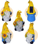 Garden Gnomes Outdoor Decor Solar Gnomes Statues with Butterfly Bee Sunflower Led Lighted Dwarf Outside Decorations for Yard Patio Lawn Ornaments Gifts for Women Mom by CozyNest Decor