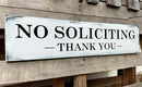 No Soliciting Sign for House,Ideal No Soliciting Signs for Front Door, Wall, Doorbell,Hanging Wood Plaque,Perfect No Solicitation Signs for Every Home, Business or Office 4x16 Inch by CozyNest Decor