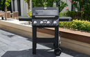 Monument Grills 4-Burner Liquid Propane Gas Grill, Matte Black Stainless Steel Burner Grill with Clearview® Lid and One Foldable Shelf for Outdoor Cooking Kitchen Patio Backyard Barbecue, Mesa420MF by GreenHaven Gardens