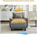 URRED Modular Sectional Sofa Comfy Cloud Couch, Modern Chenille Sofa Sleeper Deep Seat Couches with Ottoman/Pillows for Living Room (Gray, 53''- Ottoman) by CozyNest Decor
