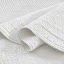 MarCielo 3-Piece 100% Cotton Oversized Bedspread Lightweight Quilt Coverlet Embroidery Farmhouse Bedding Set (TG Bright White, Oversized King (118"x106")) by CozyNest Decor