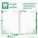 SUNEE Academic Planner 2025-2026 Weekly and Monthly, July 2025-June 2026, 8.5"x11", Tabs, Note Pages, Pockets, Bookmark, Flexible Cover, Spiral Binding, Leaves by TinyTreasures Baby Boutique
