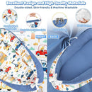 Baby Lounger - Baby Lounger for Newborn 0-24 Months, Breathable and Soft Cotton Cover Baby Nest, Portable Cozy Tummy Time Lounger for Home and Travel, Ideal Baby Essentials & Shower Gifts by TinyTreasures Baby Boutique