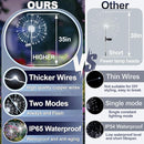 Anordsem Solar Fireworks Lights Outdoor: Garden Light Waterproof for Yard Outside - LED Starburst White Lighting Patio Pathway Decor 2 Pack - Sparkler Gardening Gifts for Women Homeowner by GreenHaven Gardens
