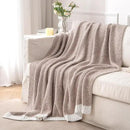 MIULEE Super Soft Throw Blanket for Couch, Taupe Cozy Fluffy Warm Blankets Lightweight Knit Throw Blankets for Sofa, Bed, Chair, Living Room, Camping, Picnic, 60 x 80 inch by CozyNest Decor