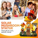 Solar Garden Statue Lights Mushroom Fairy House Figurine, Outdoor Memorial Garden Ornaments Waterproof Decoration for Outside Patio Yard Lawn Decor by CozyNest Decor