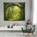 FENDROM Enchanted Forest Tapestry Nature Sunshine Lanscape Green Tree Cave Tapestries Wall Hanging For Living Room Bedroom Home Decorations by CozyNest Decor
