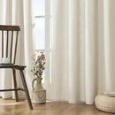 Joydeco Linen Curtains 96 inch Length 2 Panel Set, Light Filtering Curtain for Living Room Bedroom, 52 inch Wide Drapes with Rod Pocket Back Tab (96" Lx52 W, Ivory on Linen) by CozyNest Decor
