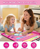 Toys for 1 Year Old Girl Gifts, Baby Musical Mat with Piano & Drum, Adjustable Volume, 12-18 Months Toddler Toys, Christmas Birthday Easter Gifts for 1-2 Year Olds Boys Girls (Pink) by TinyTreasures Baby Boutique