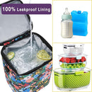 Breastmilk Cooler Bag with Ice Pack Fits 4 Baby Bottles Up to 9 Ounce Insulated Baby Bottle Bag Breast Milk Cooler on The Go with Strap Baby Bottle Cooler Bag for Nursing Mom Daycare or Travel by TinyTreasures Baby Boutique