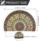 CHICHIC Entrance Door Mat Large 18 x 30 Inch Entry Way Doormat Front Door Rugs Outdoors Heavy Duty Welcome Mat Non Slip Rubber Back Low Profile for Garage, Patio, High Traffic Area, Semicircle by CozyNest Decor