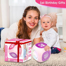 Musical Learning Toys for 1+ Year Old Girl, Bilingual Early Learning Educational Cube with Light & Sound, Baby Girl Toys 12-18 Month, Christmas Birthday Gifts for Toddler Girl 1-2 Year Old by TinyTreasures Baby Boutique