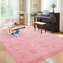 5x7 Area Rug for Living Room: Fluffy Shag Soft Washable Rugs Fuzzy Plush Indoor Carpet for Bedroom Nursery Playroom Dorm Kids Girls Boys Room (Pink, 5'x7') by TinyTreasures Baby Boutique