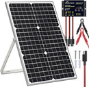 SOLPERK Solar Panel Kit 30W 12V, Solar Battery Trickle Charger Maintainer + Upgrade Waterproof Controller + Adjustable Mount Bracket for Boat Car RV Motorcycle Marine Automotive by CozyNest Decor
