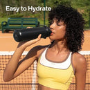 Insulated Water Bottle with Straw Stainless Steel Water Bottle, Leak-Proof, BPA-Free, Double Wall Vacuum Keeps Cold for 24 Hours for Sports, Travel, School (32 oz, Black Night) by CozyNest Decor