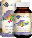 Garden of Life Organics Women’s Prenatal Multivitamin with Vitamin D3, B6, B12, C & Iron, Folate for Energy & Healthy Fetal Development – Organic, Non-GMO, Gluten-Free, Vegan, 90 Day Supply by TinyTreasures Baby Boutique