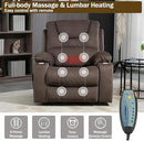 Power Lift Recliner Chair for Elderly with Massage and Heating, Ergonomic Electric Recliner Chair Single Sofa for Adults with Remote Control USB Port, Cup Holders, Side Pockets by CozyNest Decor