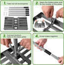 Lawn Leveling Rake, Lawn Leveler with Stainless Steel Long Handle, Heavy Duty Yard Level Tool for Leveling Soil, Sand Or Dirt Surfaces, Gardening Gloves Gift Included (30x10in) by GreenHaven Gardens