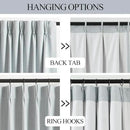Vision Home Blue Gray Pinch Pleated Full Blackout Curtains Linen Blended Room Darkening Window Curtains 90 inch for Living Room Bedroom Thermal Insulated Pinch Pleat Drapes with Hooks 40" Wx90 Lx2 by CozyNest Decor