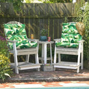 LVTXIII Outdoor Adirondack Chair Cushions, L44” x W22” x H4 Patio Tufted High Back Cushions, Seasonal Replacement Rocking Chair Cushion for Home Garden Furnitue, Set of 2, Swaying Palms Capri by GreenHaven Gardens
