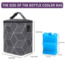 Breastmilk Cooler Bag with Ice Pack Fits 4 Baby Bottles Up to 9 Ounce Insulated Baby Bottle Bag Breast Milk Cooler on The Go with Strap Baby Bottle Cooler Bag for Nursing Mom Daycare or Travel by TinyTreasures Baby Boutique