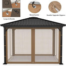 Gazebo Replacement Netting Screen Mosquito Net Screen Walls for 10 x 10 ft Outdoor Gazebo Canopy, 4-Panel with Double Zippers for Outdoor Patio (Only Netting) by GreenHaven Gardens