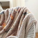 UKELER Flannel Sherpa Throws 60'' x 50'' - Cute Colorful Owl Design Soft Plush Flannel Blanket Throws for Bed/Couch/Sofa/Office/Camping by CozyNest Decor