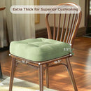Codi Dining Chair Cushions 2 Pack, Thick Chairs Pads for Indoor Kitchen Room - Washable, Non-Slip Memory Foam Seat Cushion with Ties, 16.5"x16.5"x 3.5", Set of 2, Sage by CozyNest Decor