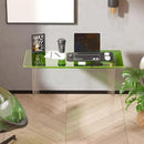 Acrylic Desk, Modern Study Table for HomeOffice-Extended Surface Multi-Purpose Console & EntrywayTable, Sturdy Lightweight Design (42.5-inch, Green) by CozyNest Decor