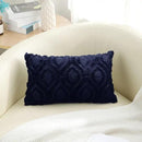 decorUhome Fall Throw Pillow Covers 12x20 Inch Set of 2, Soft Plush Decorative Faux Fur Navy Blue Solid Couch Pillow Covers, Accent Farmhouse Neutral Lumbar Euro Pillow Cases for Sofa Bed Living Room by CozyNest Decor