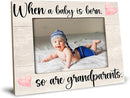 Baby Picture Frame, Ultrasound Picture Frames, When a Baby is Born So is a Grandparents, New Grandparents Gifts First Time 2025, Photo Frame 4x6(cream-coloured) by TinyTreasures Baby Boutique