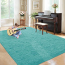 5x7 Area Rug for Living Room: Fluffy Shag Soft Washable Rugs Fuzzy Plush Indoor Carpet for Bedroom Nursery Playroom Dorm Kids Girls Boys Room (Teal Blue, 5'x7') by TinyTreasures Baby Boutique