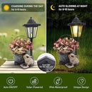 Outdoor Pigs Statues Solar Sculptures with Solar Lights and Flowerpot Funny Garden Decor Animal Figurines Resin Outdoor Statues for Patio Yard Lawn Balcony Gifts by GreenHaven Gardens
