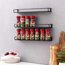 MyGift Set of 3 Wall-Mounted Black Metal Nail Polish and Essential Oils Display Shelves, Kitchen Spice Jars Rack by CozyNest Decor