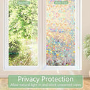 HIDBEA Window Privacy Film Static Clings, Rainbow Window Film, 3D Decals Non-Adhesive Window Vinyl Film for Home Door, 17.3 Inch x 13.1 Feet by CozyNest Decor